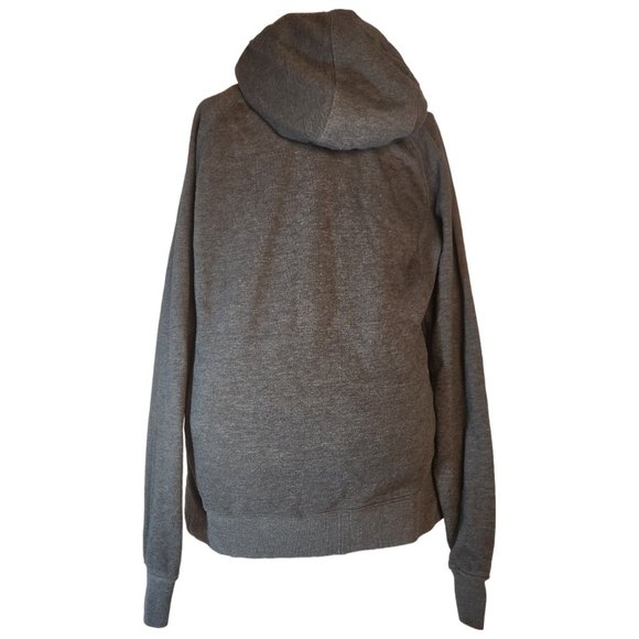 The North Face Women's Hoodie Charcoal Gray Pink Letters Size Medium - Picture 4 of 10